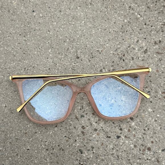 Pink & Gold Cat Eye Computer Sunglasses - Picture 4 of 7